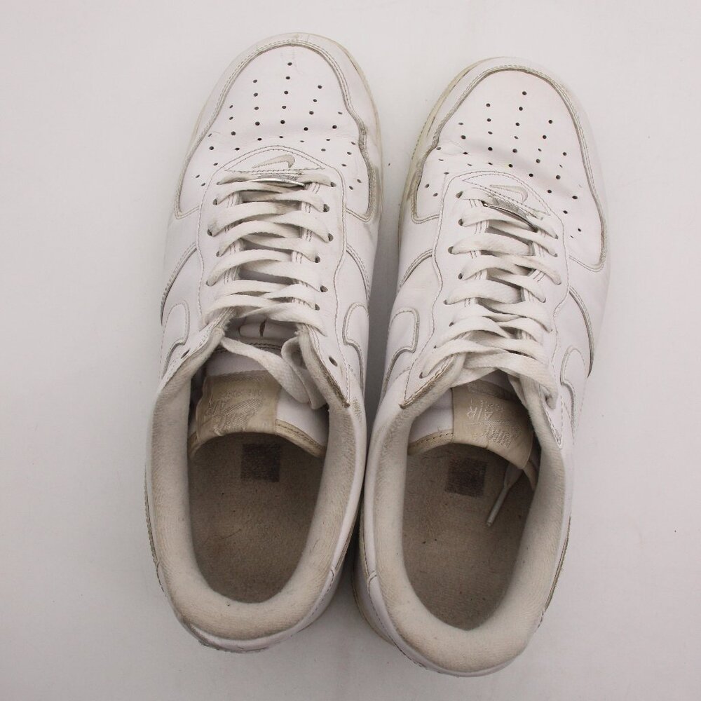 Nike Air Force 1 x Supreme Low Box Logo Men's Size 12 White Leather Sneaker - Picture 9 of 13